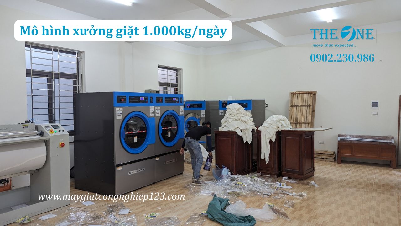 Mô hình xưởng giặt 1.000kg